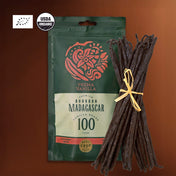 Baccelli di vaniglia biologica gourmet del Madagascar (14-18 cm)